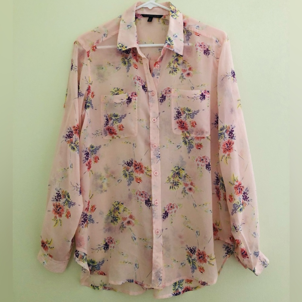 Vintage!!! Victoria’s Secret  Floral Print Blouse Size S
